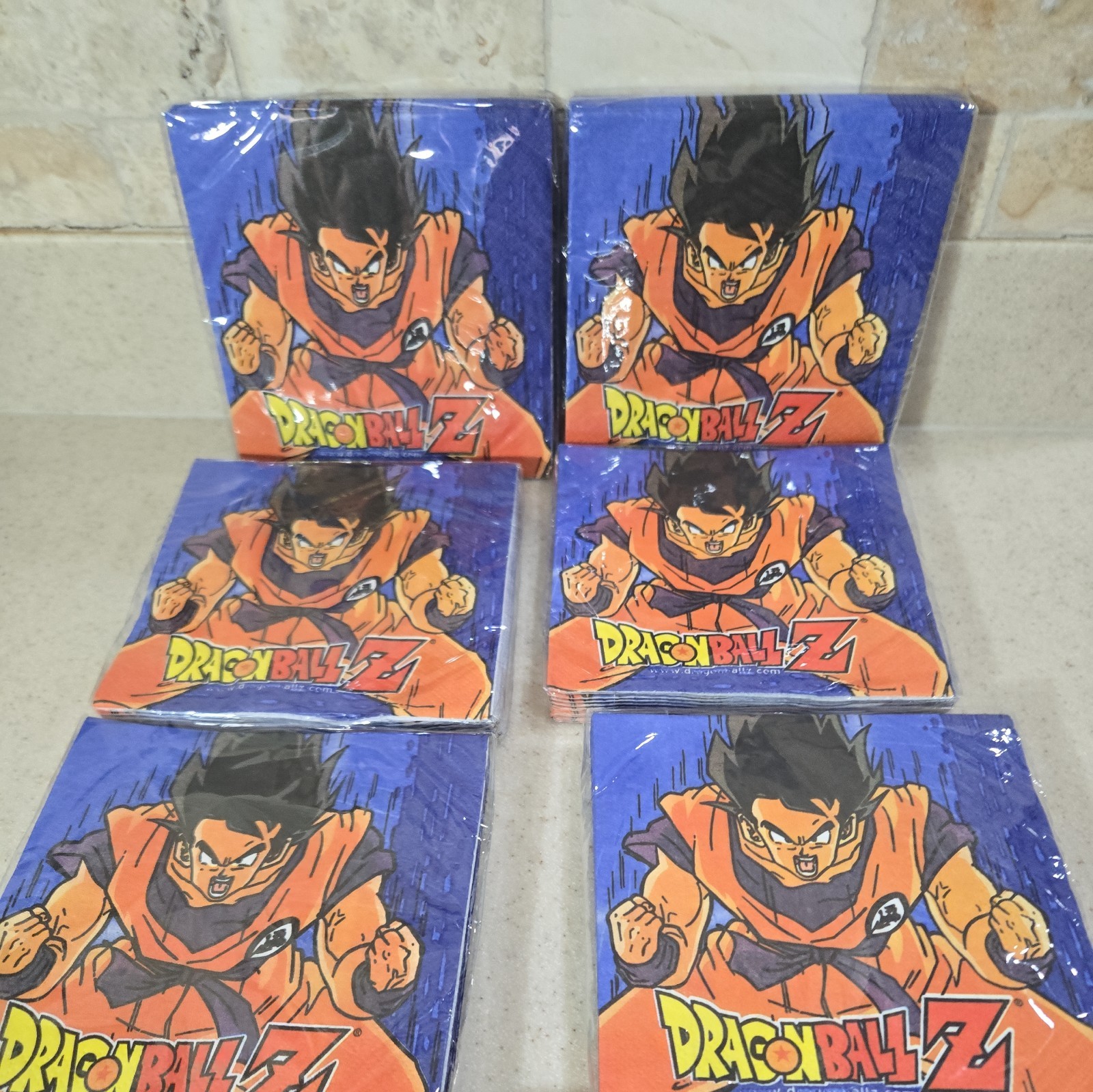 Dragon Ball Z Goku AGC DesignWare Party Birthday Napkins (Lot of 10 Packs of 16)
