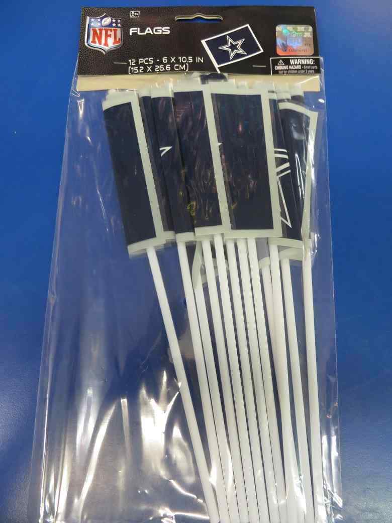 Dallas Cowboys NFL Pro Football Sports Banquet Party Favor Plastic Flags