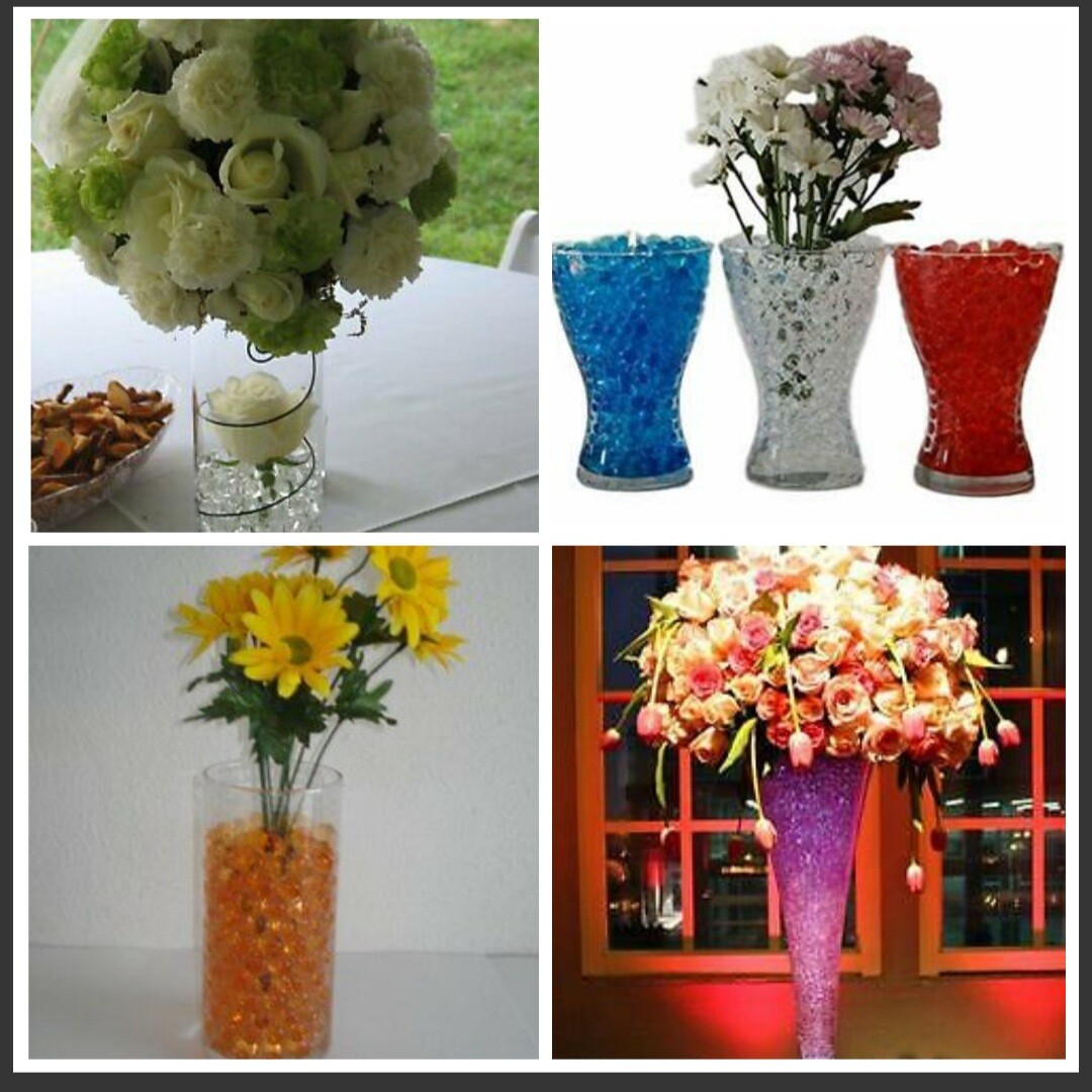Water beads -USA water jelly beads – vase filler pearls -each pk makes 1 1/2 Qrt