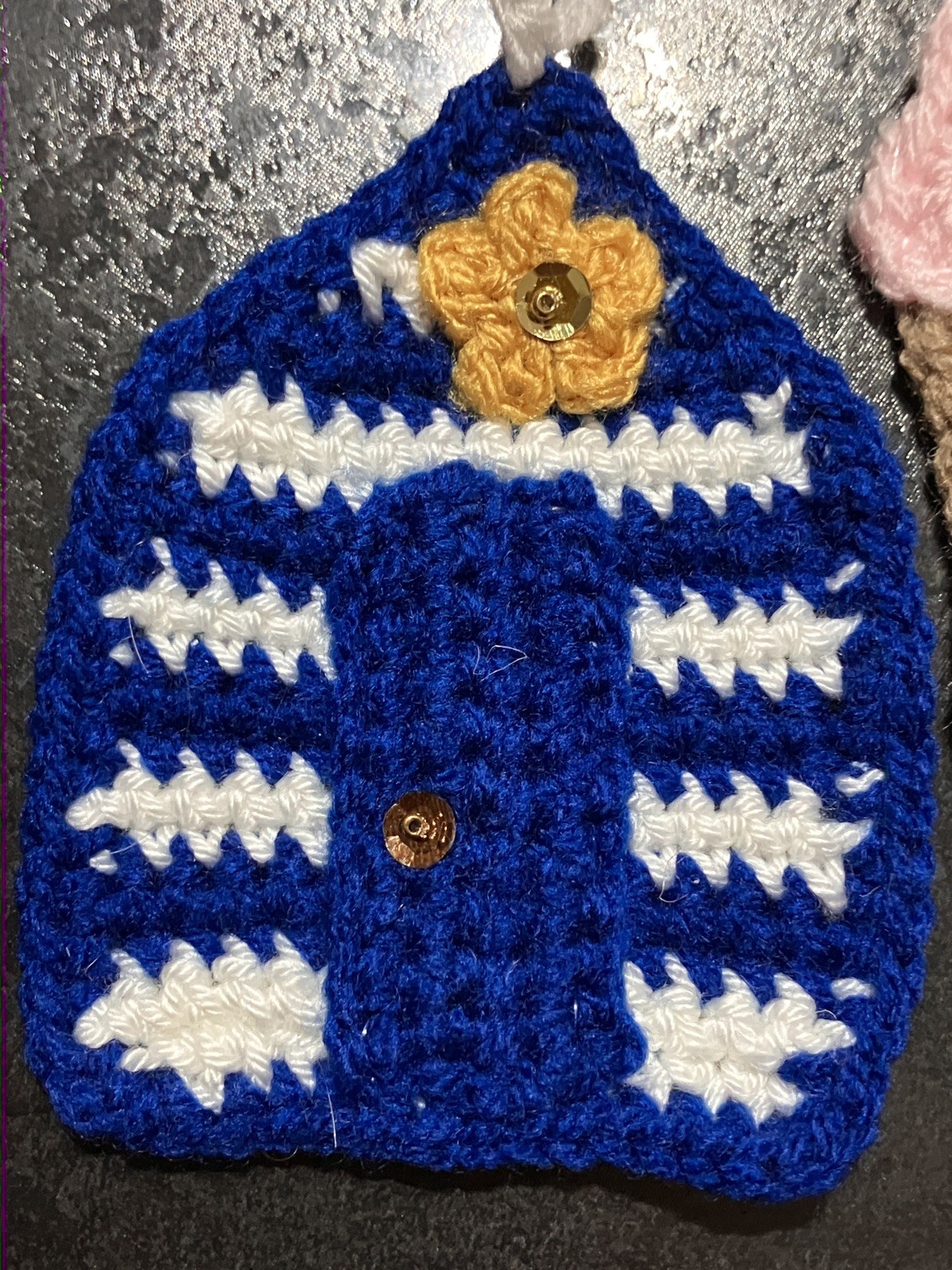 NEW Beach huts ice cream Hand Crochet Bunting Window camper summer Gift