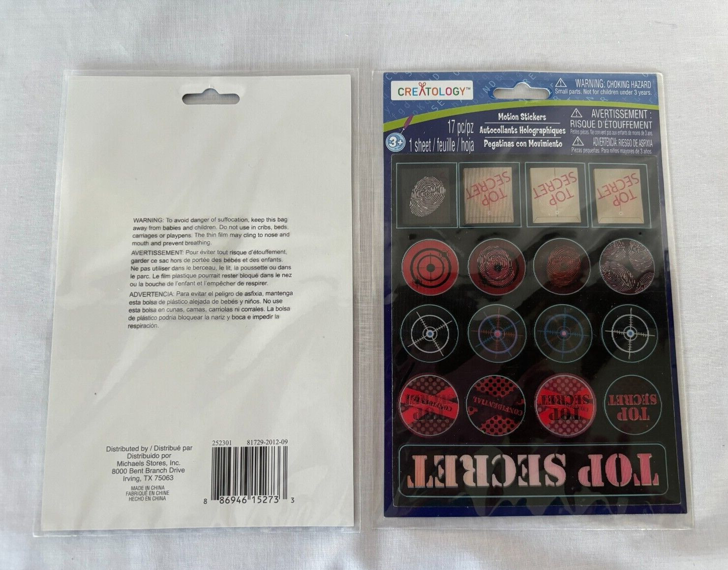 TOP SECRET PARTY Props Fingerprint Kit, folders, notepads, stickers- NEW