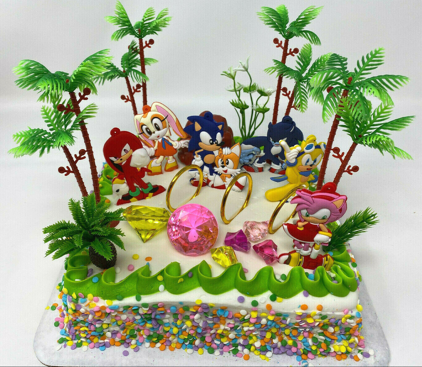 Sonic The Hedgehog 2 Birthday Cake Topper Set ~BRAND NEW~