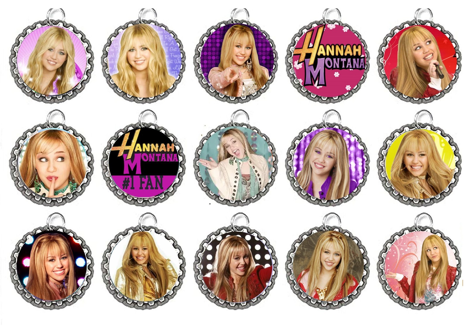 Retro Hannah Montana pack of 15 Birthday party favors necklaces gift