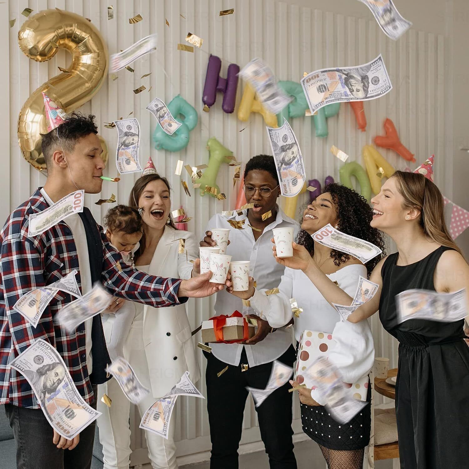 FAKE BANK GAMES PLAY MONEY KIDS CASH PAPER 100 PCS 100 DOLLAR BILLS $$$ PARTY US