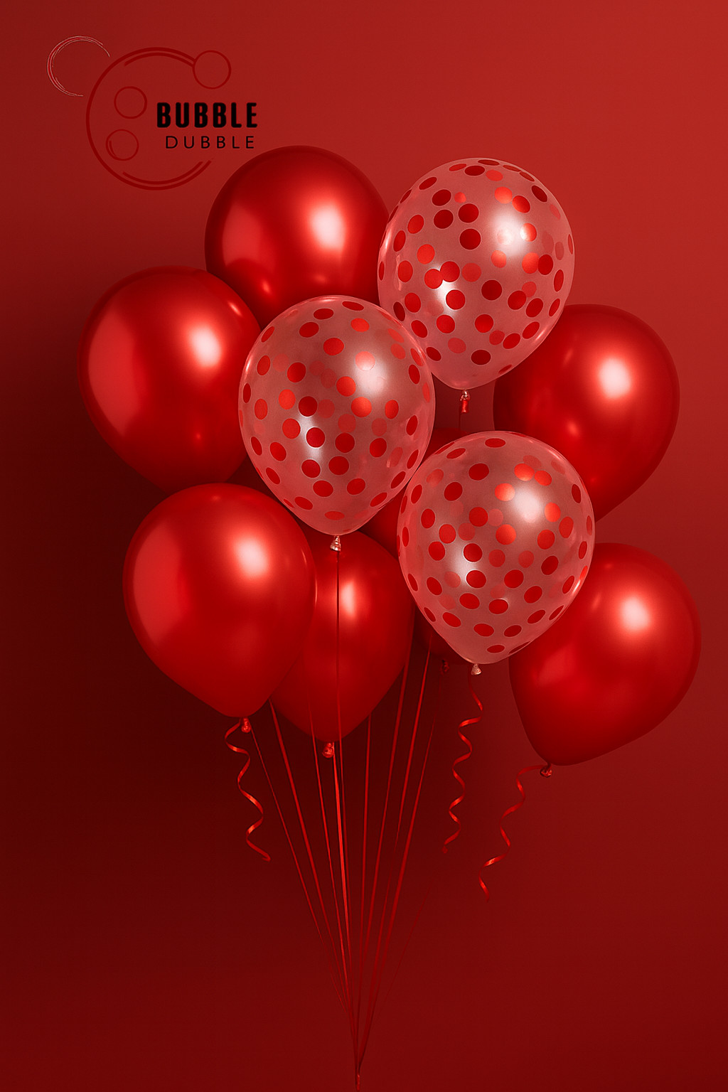 Bulk Lot Red 12″ Confetti Balloons 20PCS Metallic Latex Decor Birthday Wedding