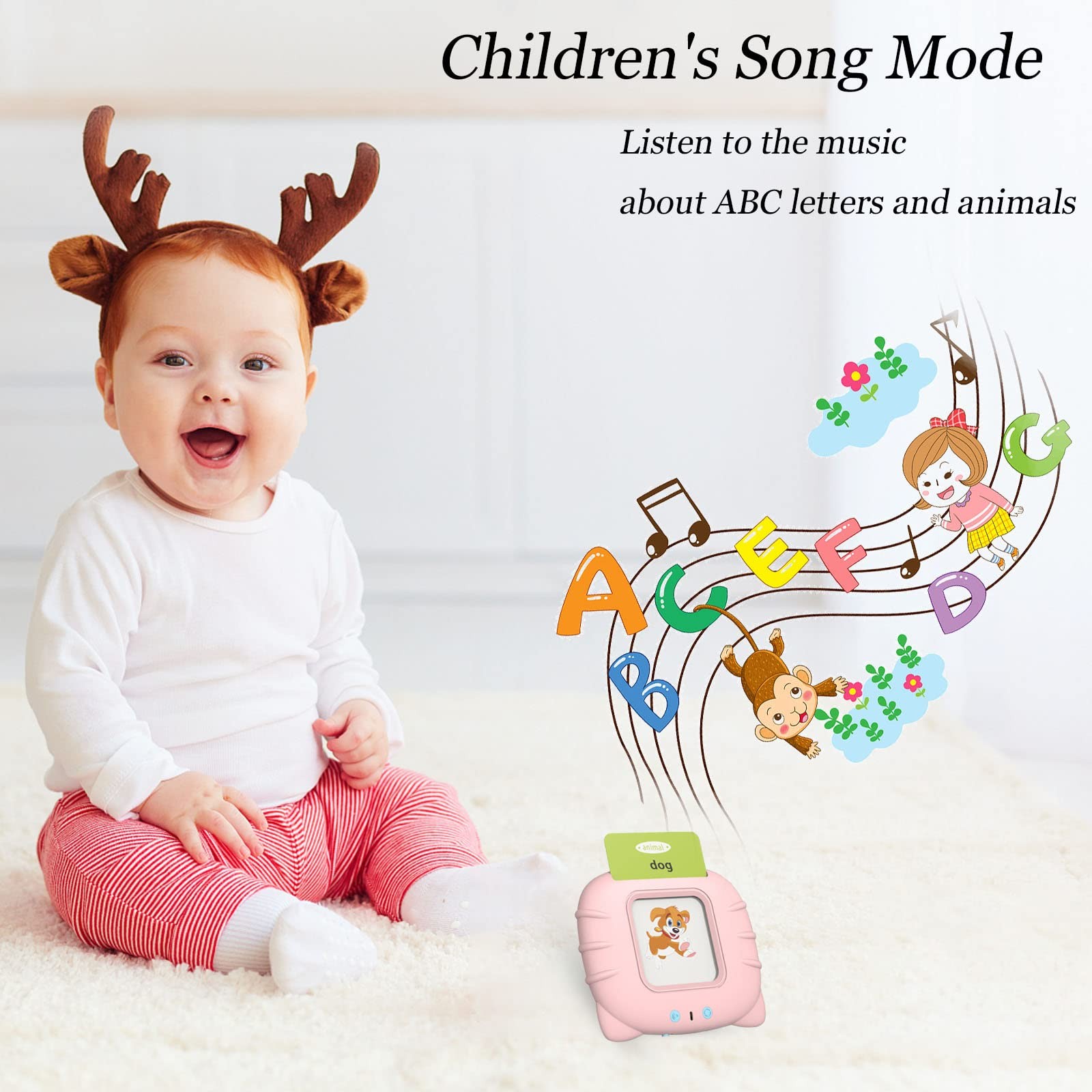 Startcan Spanish & English Talking Flash Cards for Toddlers 1 2 3 4 5 6, Audible