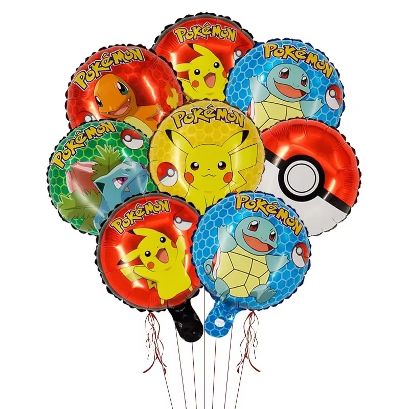 Pokemon Theme Foil Balloon Birthday Party Decoration Kids Baby Shower Balloon