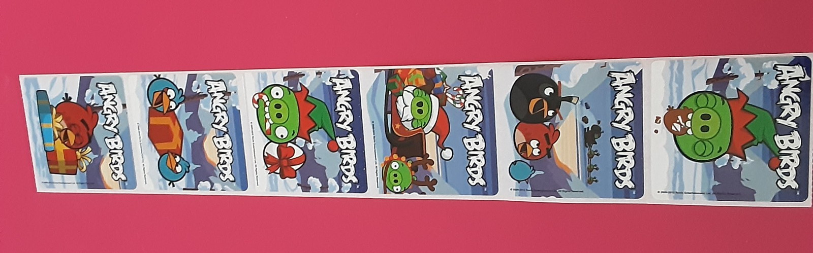 6 Angry Birds video game Stickers, 2.5″ x 2.5″ each, Party Favors