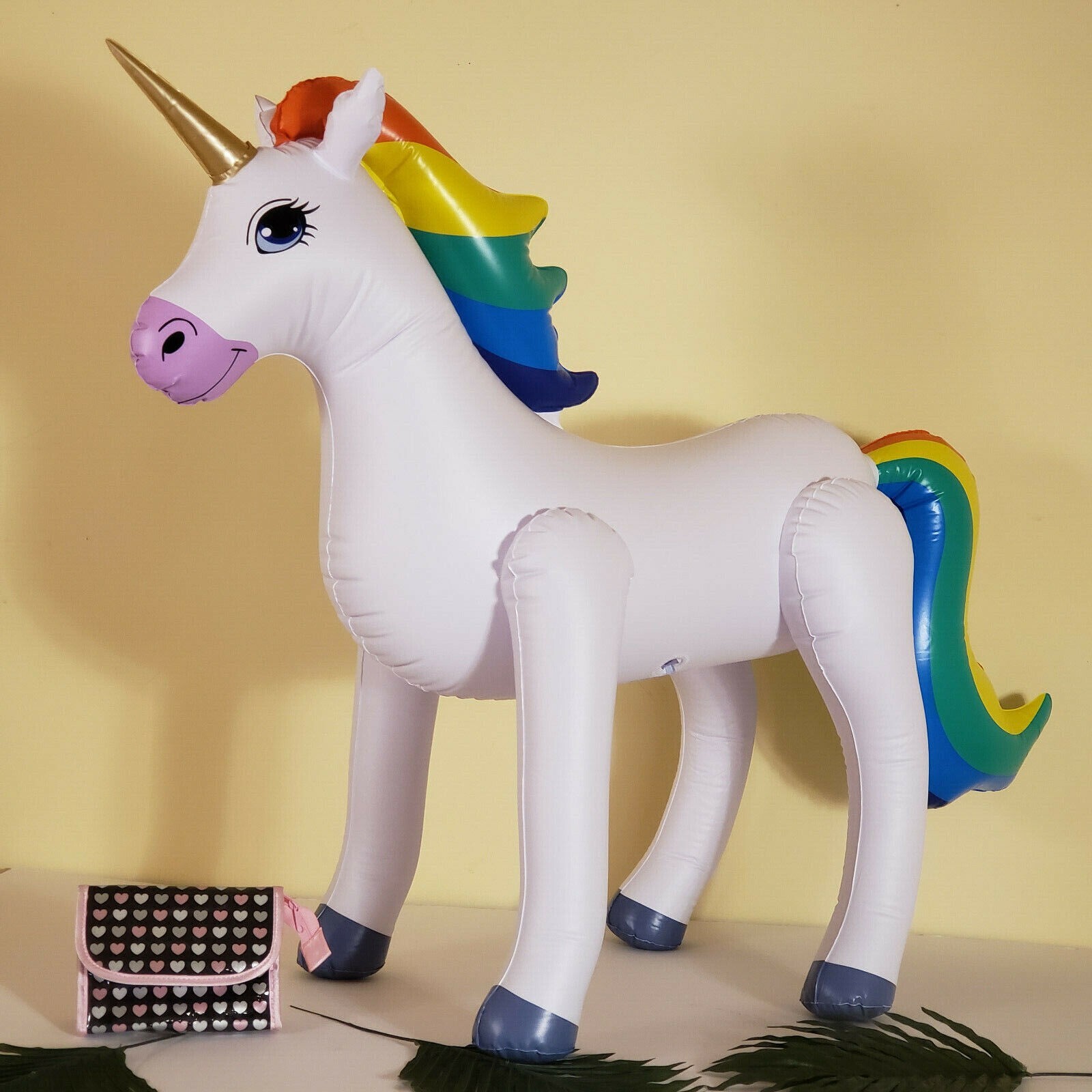 Jet Creations Inflatable Standing Rainbow Unicorn, 40″ Long Party Decoration NEW
