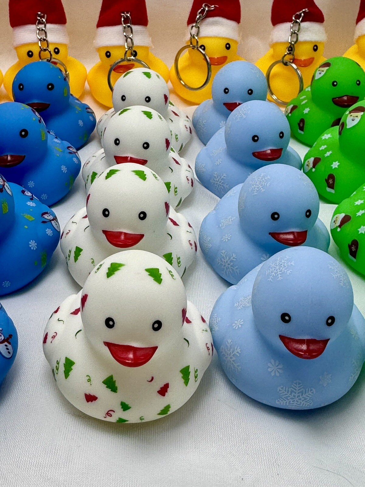 35 PCS Assorted Christmas Rubber Ducks for Jeep Ducking 2″ Squeaky Duck Jeeping