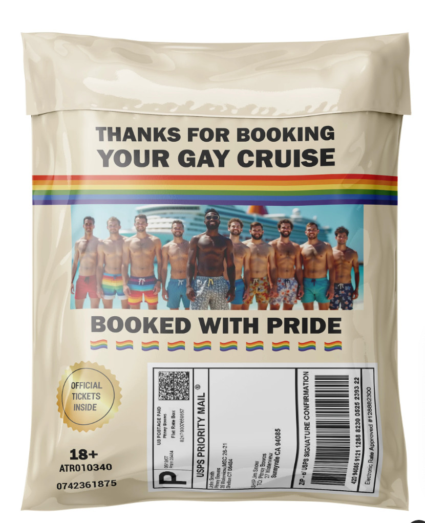 3 PACK Gay Cruise Prank Mailers – Jumbo Double-Sided Bubble Envelopes!