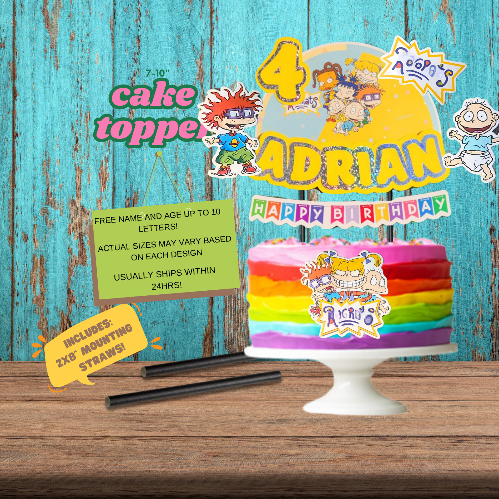 RUGRETS plate birthday party supplies rugrats centerpiece decoration event theme