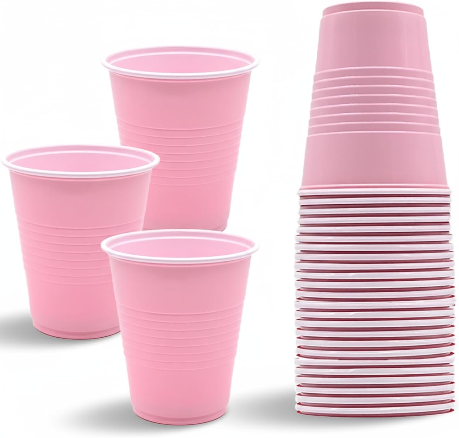 30 Pcs 12 oz Disposable Plastic Cups Bulk for Baby Shower Birthday Graduation