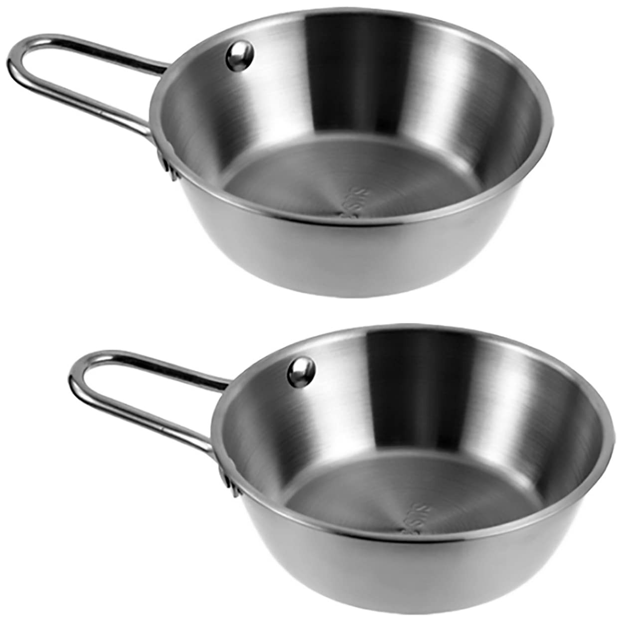 Dadamong 2-Pack Makgeolli Bowls, 304 Stainless Steel Korean Traditional Bowls Ri