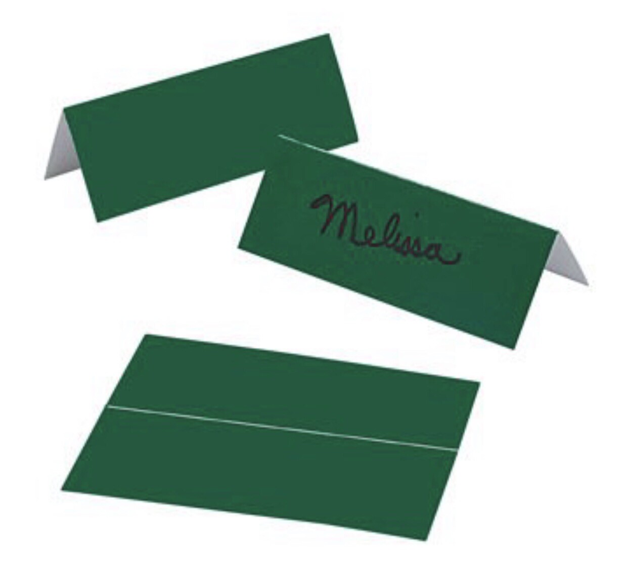24 GREEN Place Cards Regular Size Card stock All Occasion Wedding Birthday