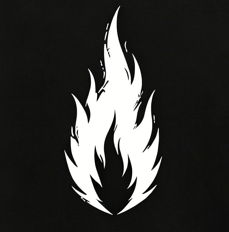 Hollowmark Custom Dark Back Print Tee Black White S-5XL Monochrome Shirt