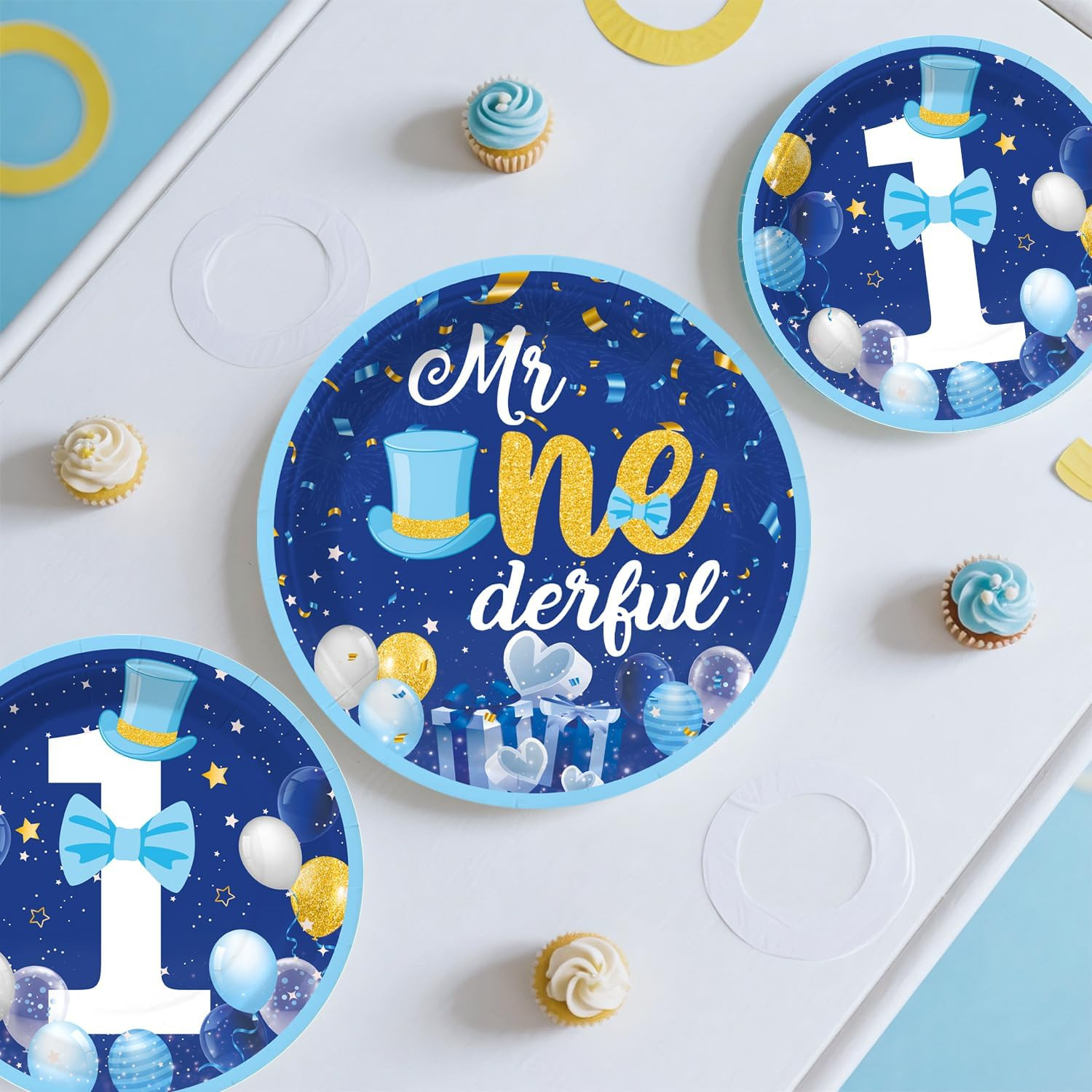 237-Piece Mr Onederful 1st Birthday Party Decoration Set for Boys