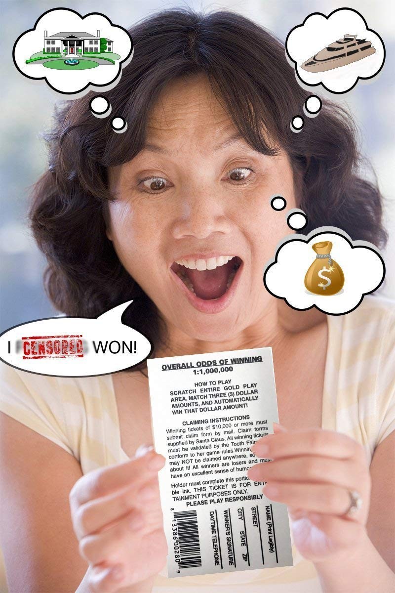 4 PHONY FAKE ALL WINNING SCRATCH OFF LOTTO LOTTERY TICKETS – Fun Gag Joke Prank