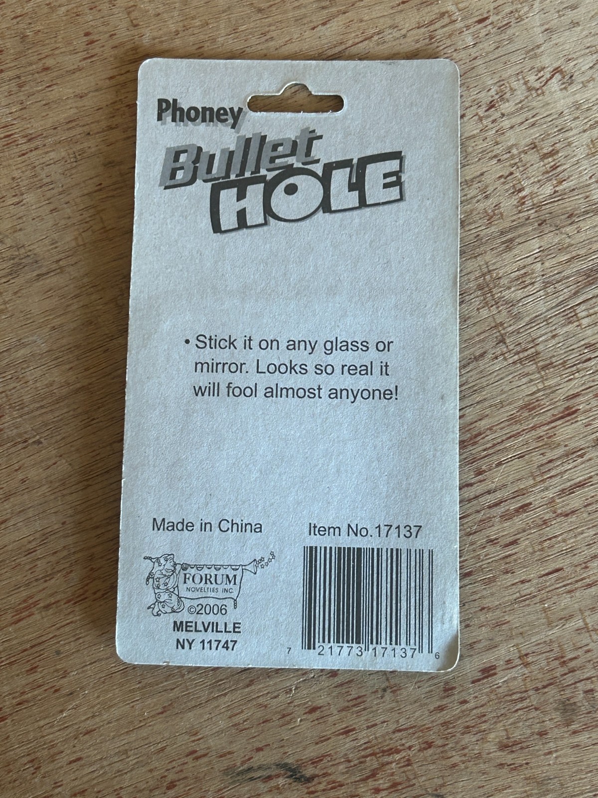 Phoney Bullet Hole Lot Of 3 Forum Novelties Gag Gift Prank Practical Joke