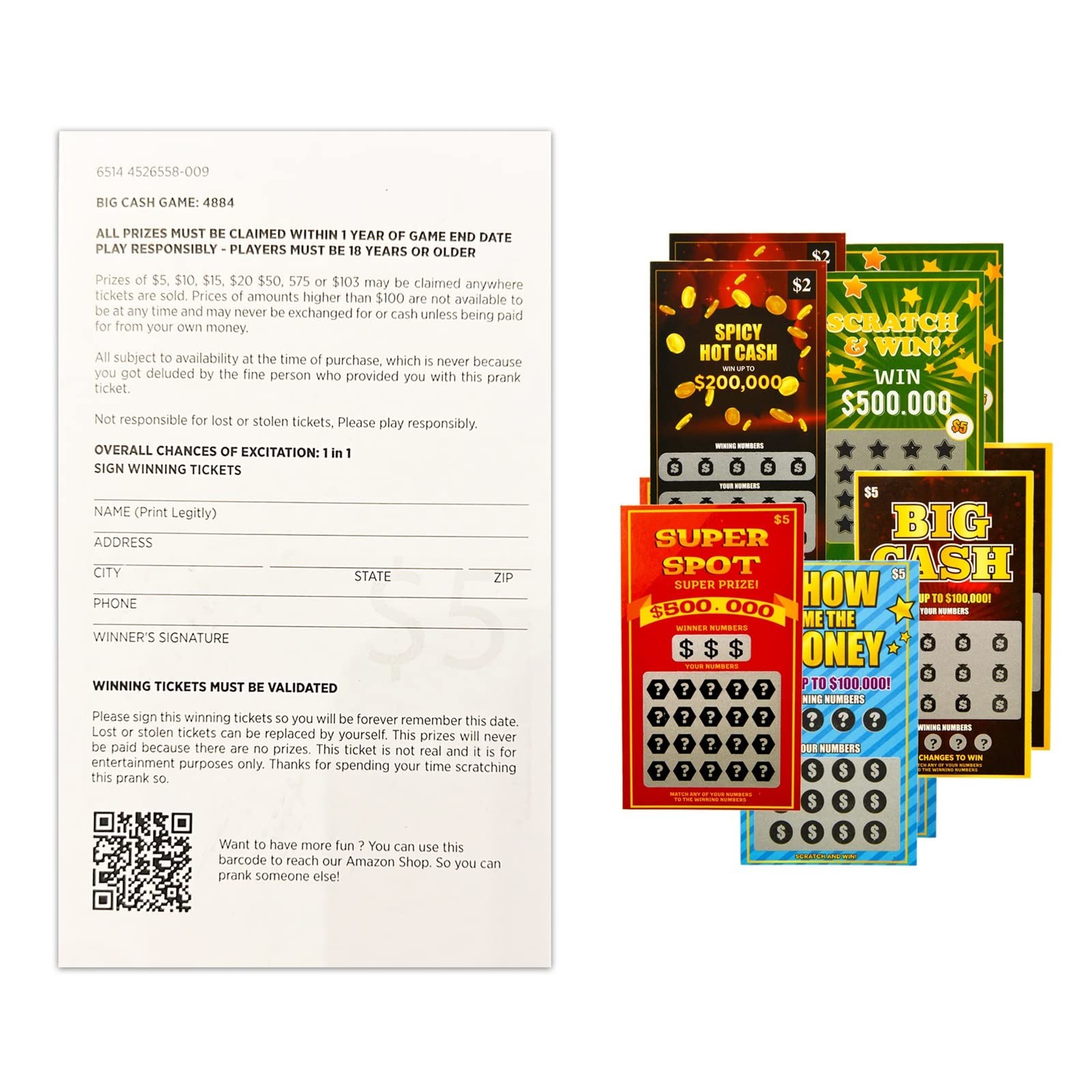 10 Fake Lottery Tickets and Scratch Off Cards That Look – Winning $500K – $200K