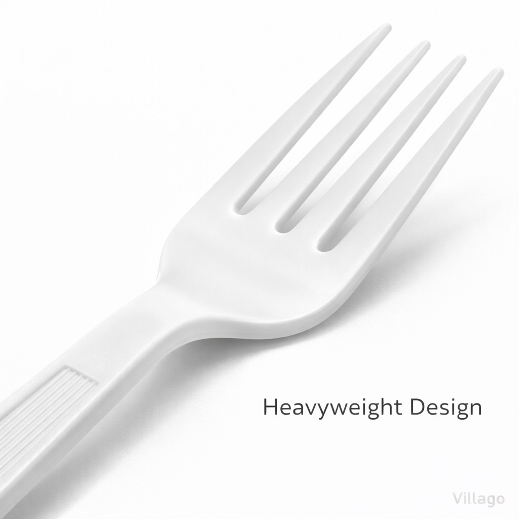 Solo Heavyweight Plastic Forks White Banquet Quality Strong Premium 500 1000 200