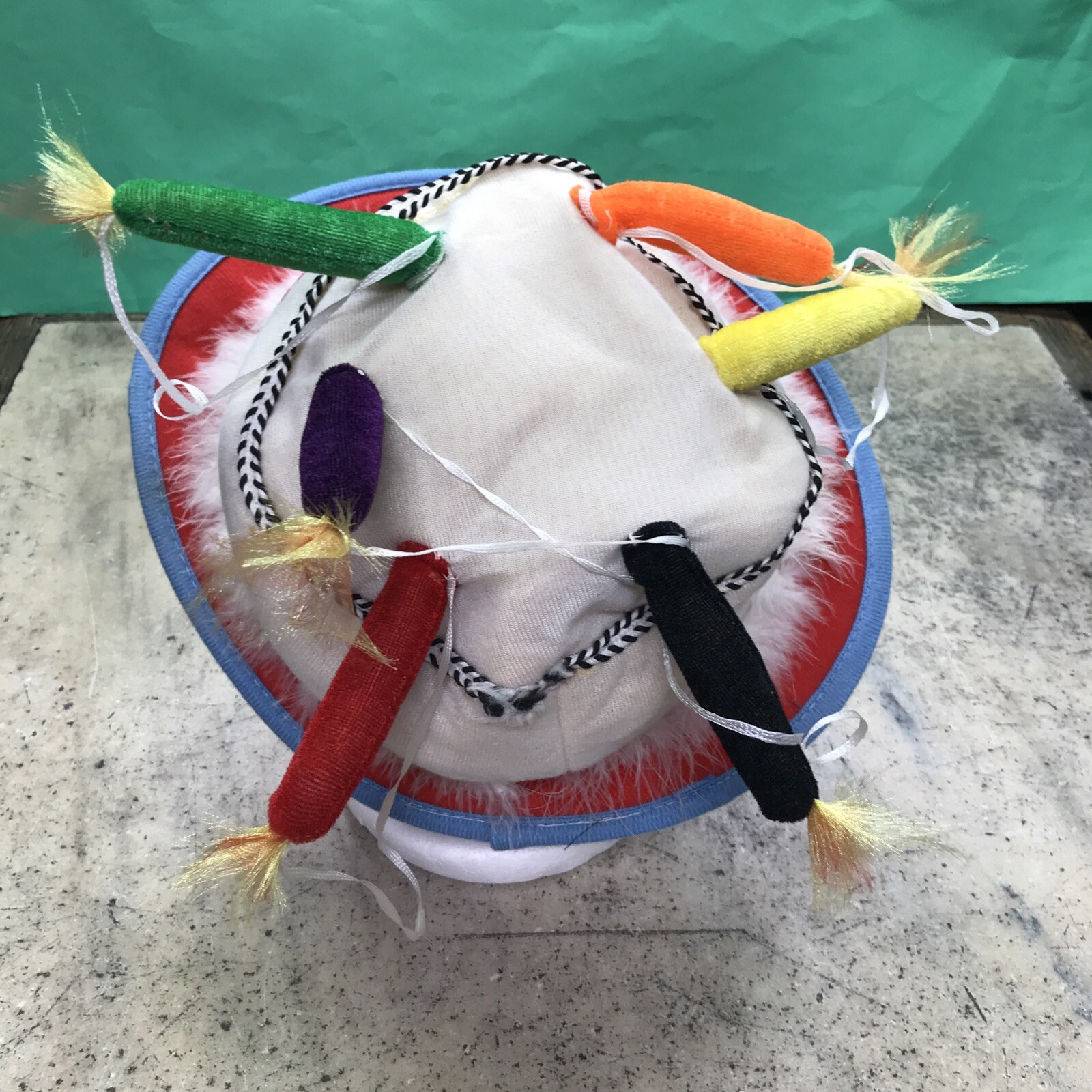 Vintage Happy Birthday Cake Hat Unisex Adult Sz Fancy Dress Party Hat Fast Ship!