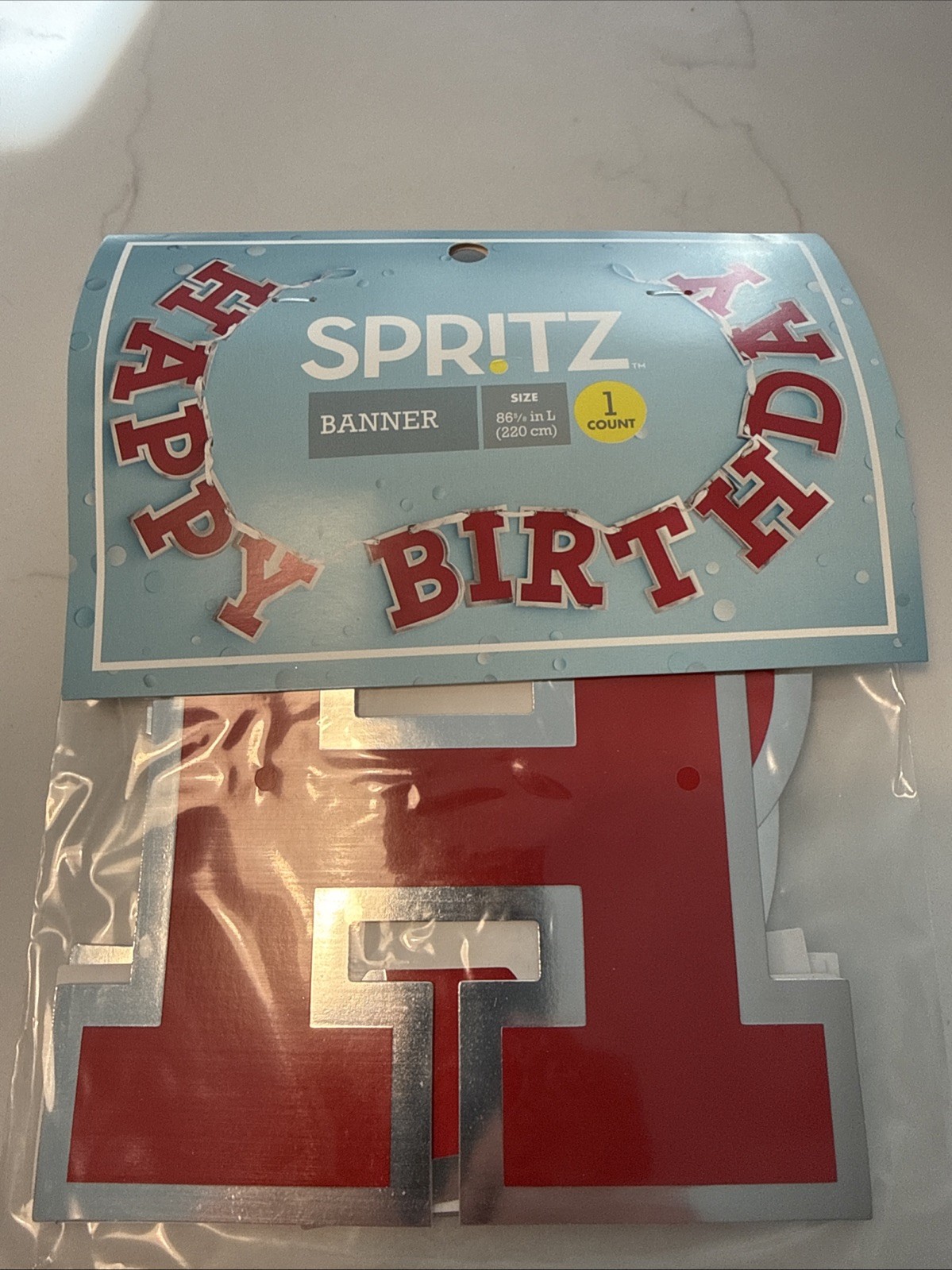 Spritz Happy Birthday Banner Multi Color Red Banner Large