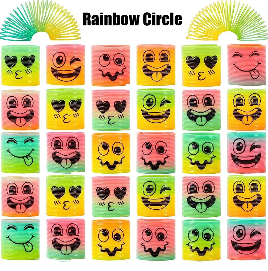 10pcs Rainbow Spring Toy Colorful Magic Coil Kids Party Favor
