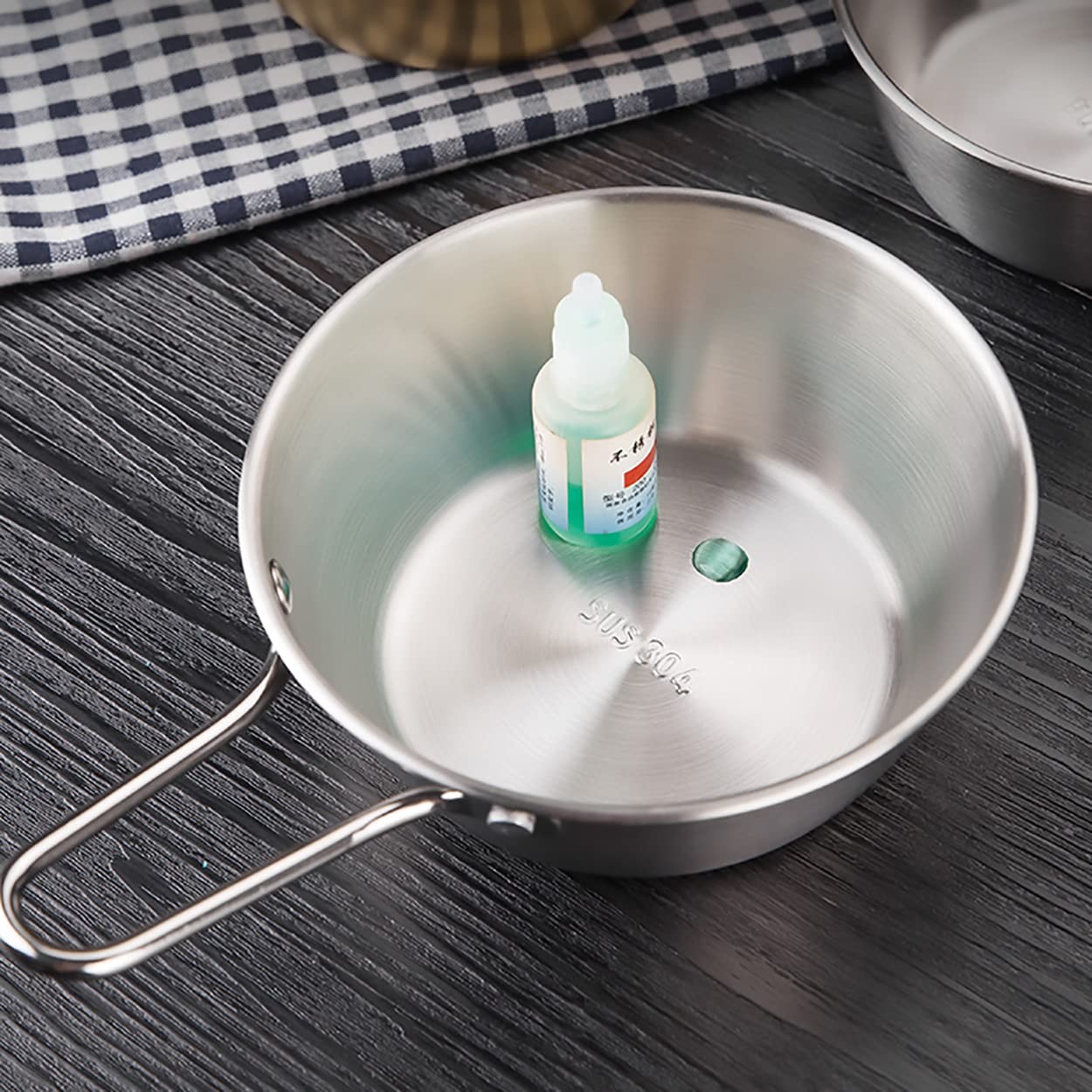 Dadamong 2-Pack Makgeolli Bowls, 304 Stainless Steel Korean Traditional Bowls Ri