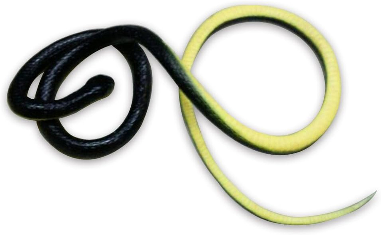 Realistic Rubber Snake, Lifelike Rubber Black Fake Snake Looks like Real Gag Gif