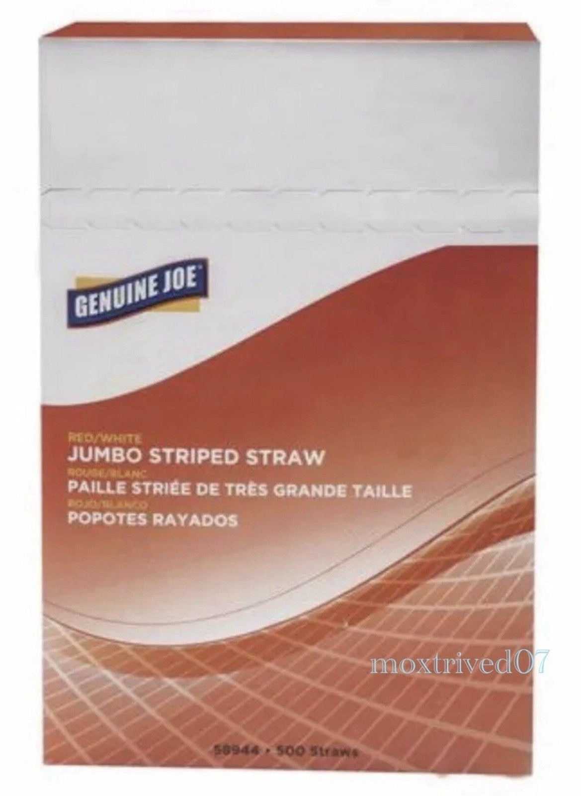 500 Pieces Plastic Disposable Straws Jumbo Box Party Pack Red & White 7.75″ Long