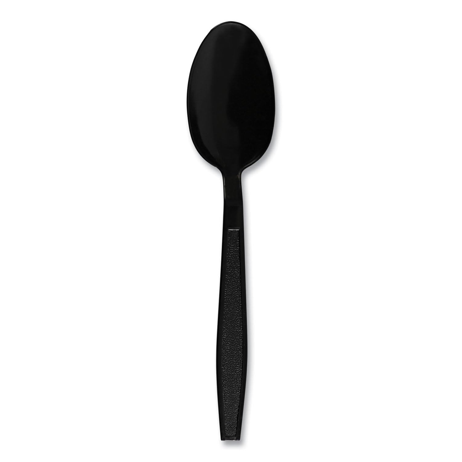 1000 PCS Black Heavyweight Polypropylene Plastic Cutlery Teaspoons Disposable