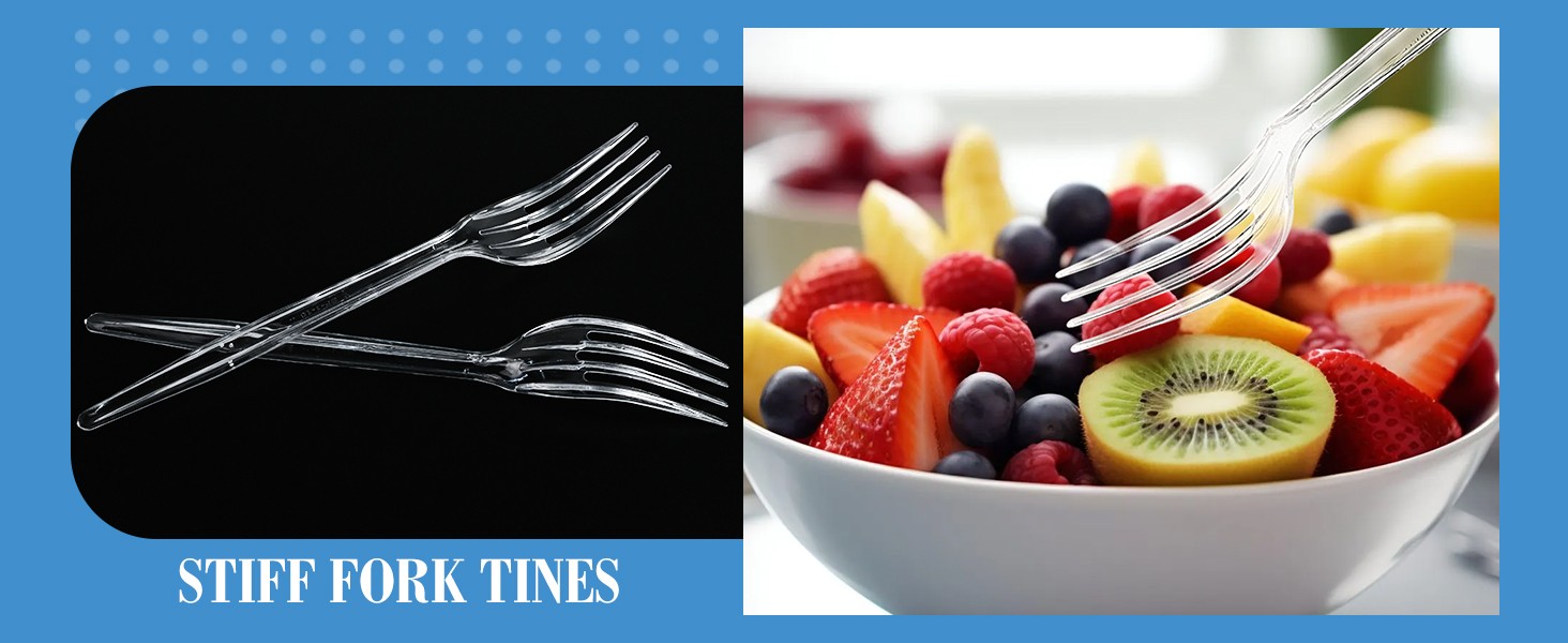 100 Count Heavy Duty Plastic Silverware, 50 Forks & 50 Spoons | Disposable