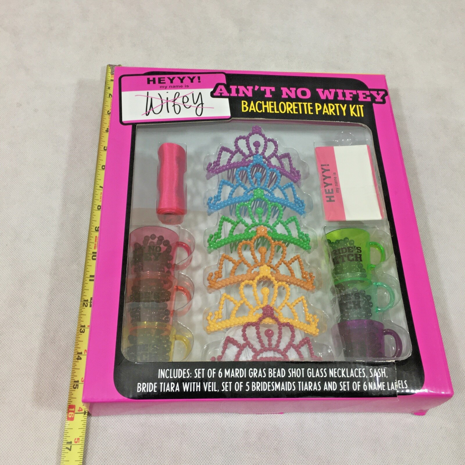 Bachelorette Party Kit Box Set Lot of 5 Ain’t No Wifey Sash Tiara Beads