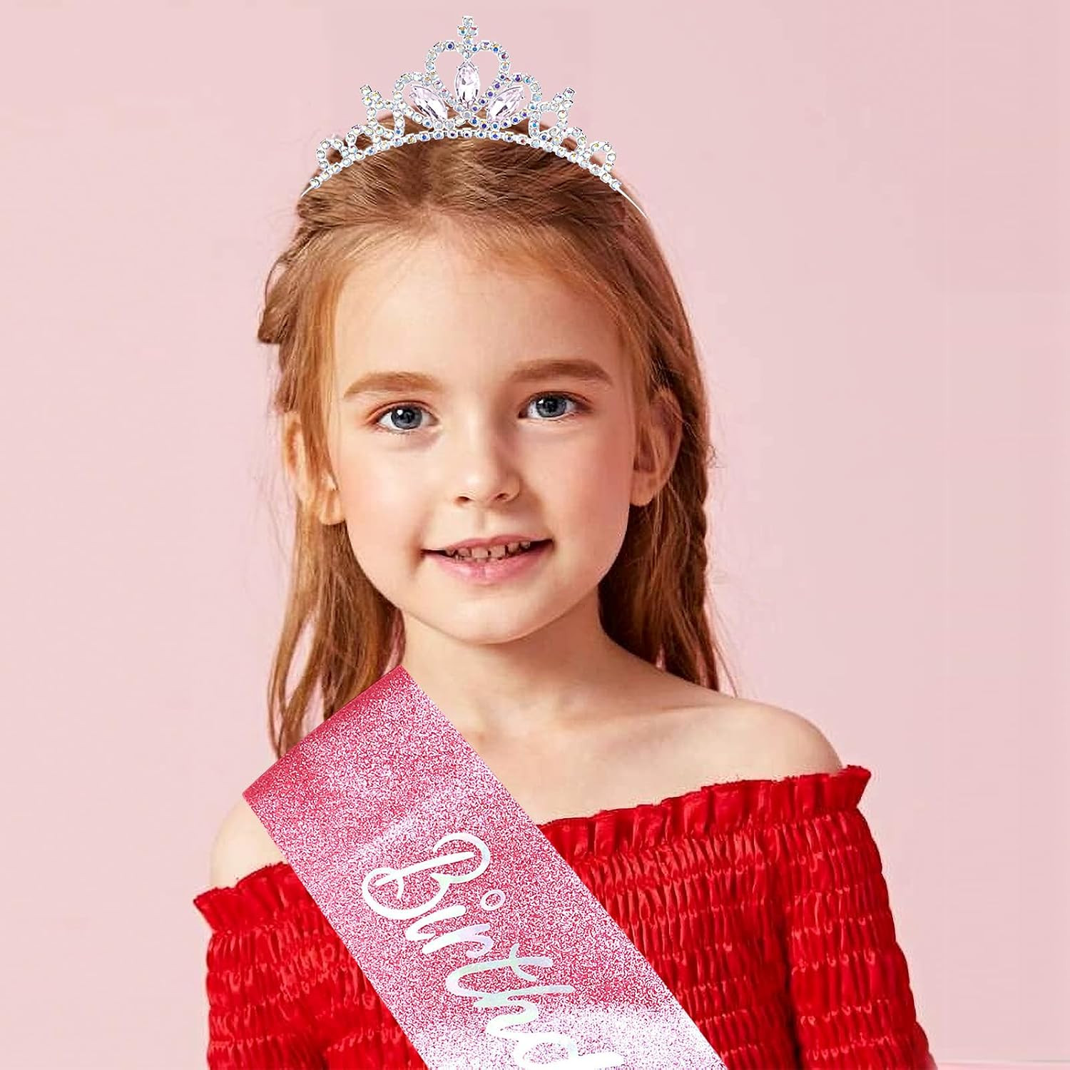 Princess Sash and Tiara Set for Girls and Women – Happy Birthday Party