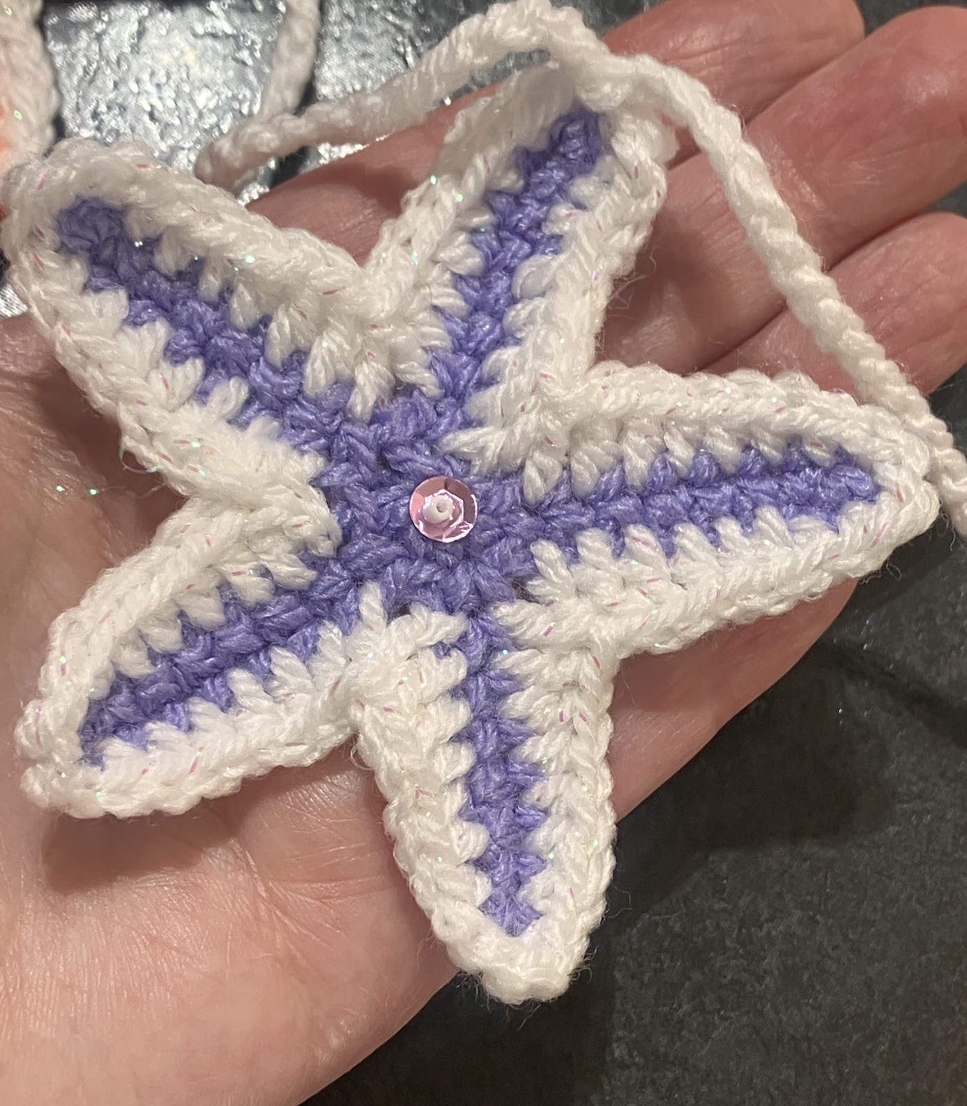🌞 NEW Beach hut and star fish Hand Crochet Bunting Window camper summer Gift