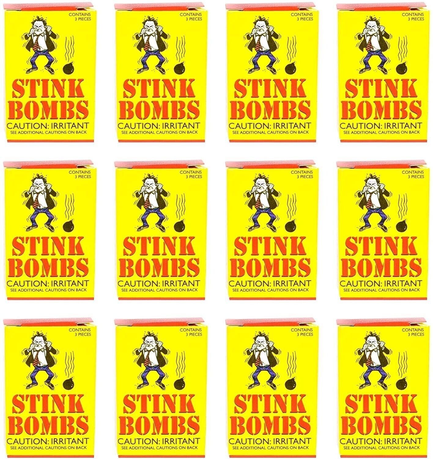 36 Stink Bombs – Stinky Glass Gag Prank Fart Joke (1 case of 36)