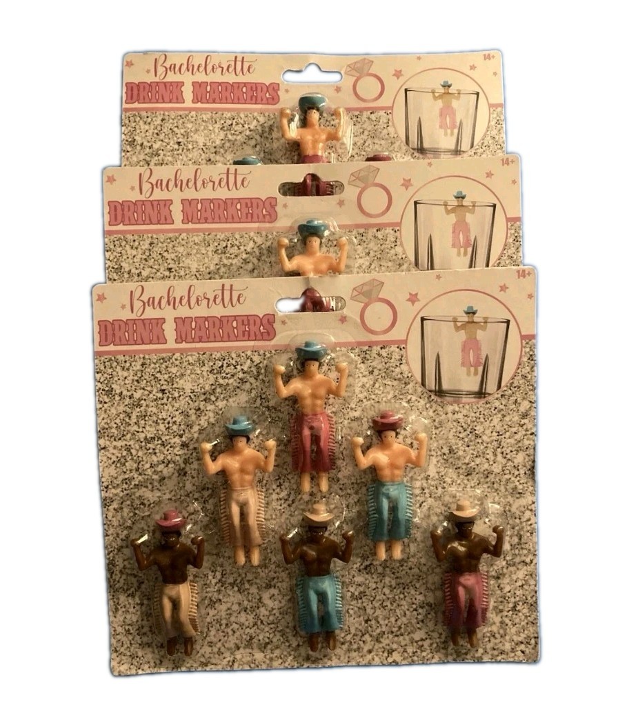 Drinking Buddies. Disco Cowboys Drinking Buddies / Decor Bachelorette. Lot of 3
