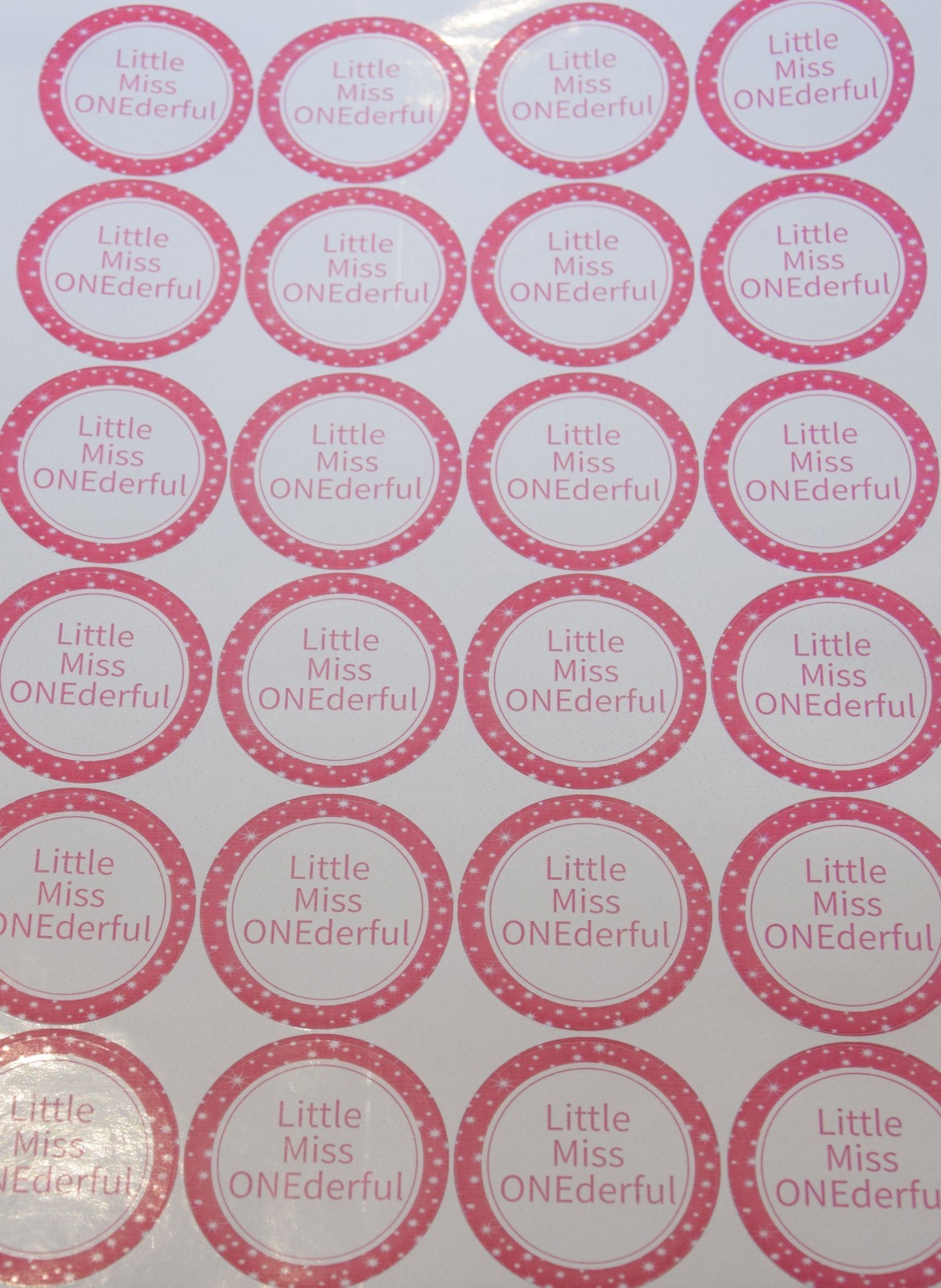 Sheet of Personalised Any Occasion Stickers Sweet Cones Party Gloss Matte