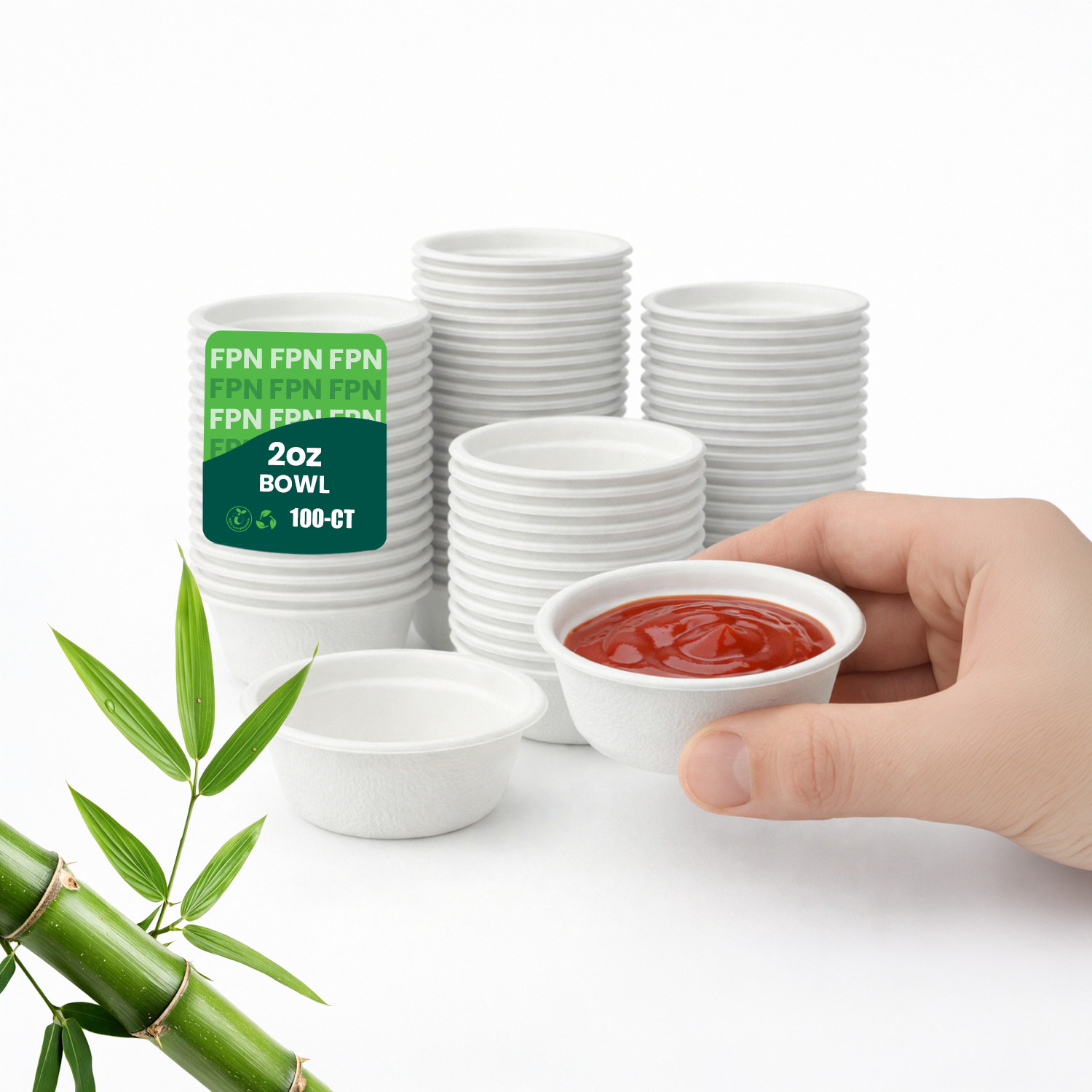 2 oz Souffle Cups/ Paper Portion Cups Round Disposable Condiment Cups 200 CT-FPN