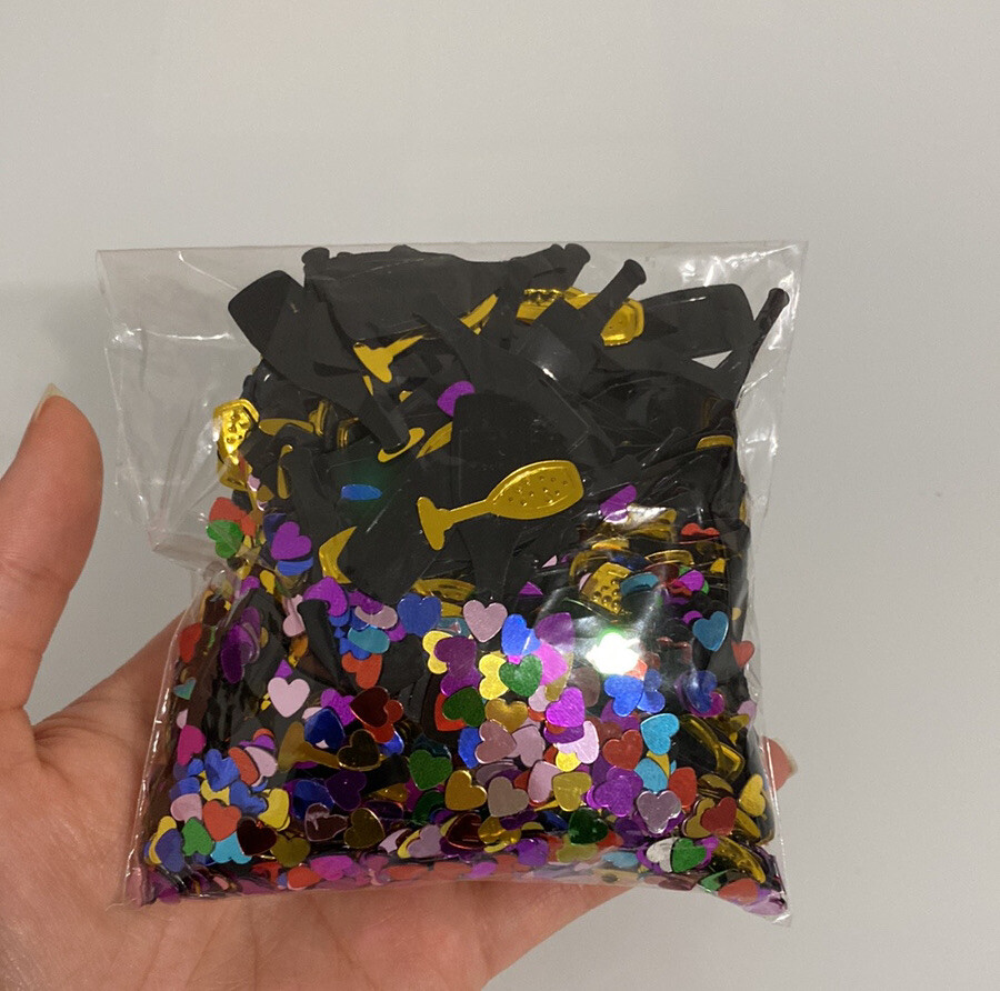 Confetti Multi Color Assortment Hearts, Glasses, Bottles 🎉
