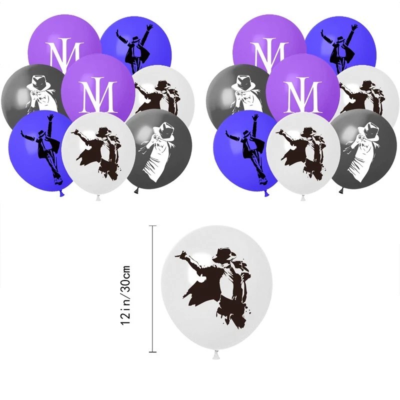 New Michael Jackson Birthday Party Decor Banner Balloons Cupcake Topper Supplies
