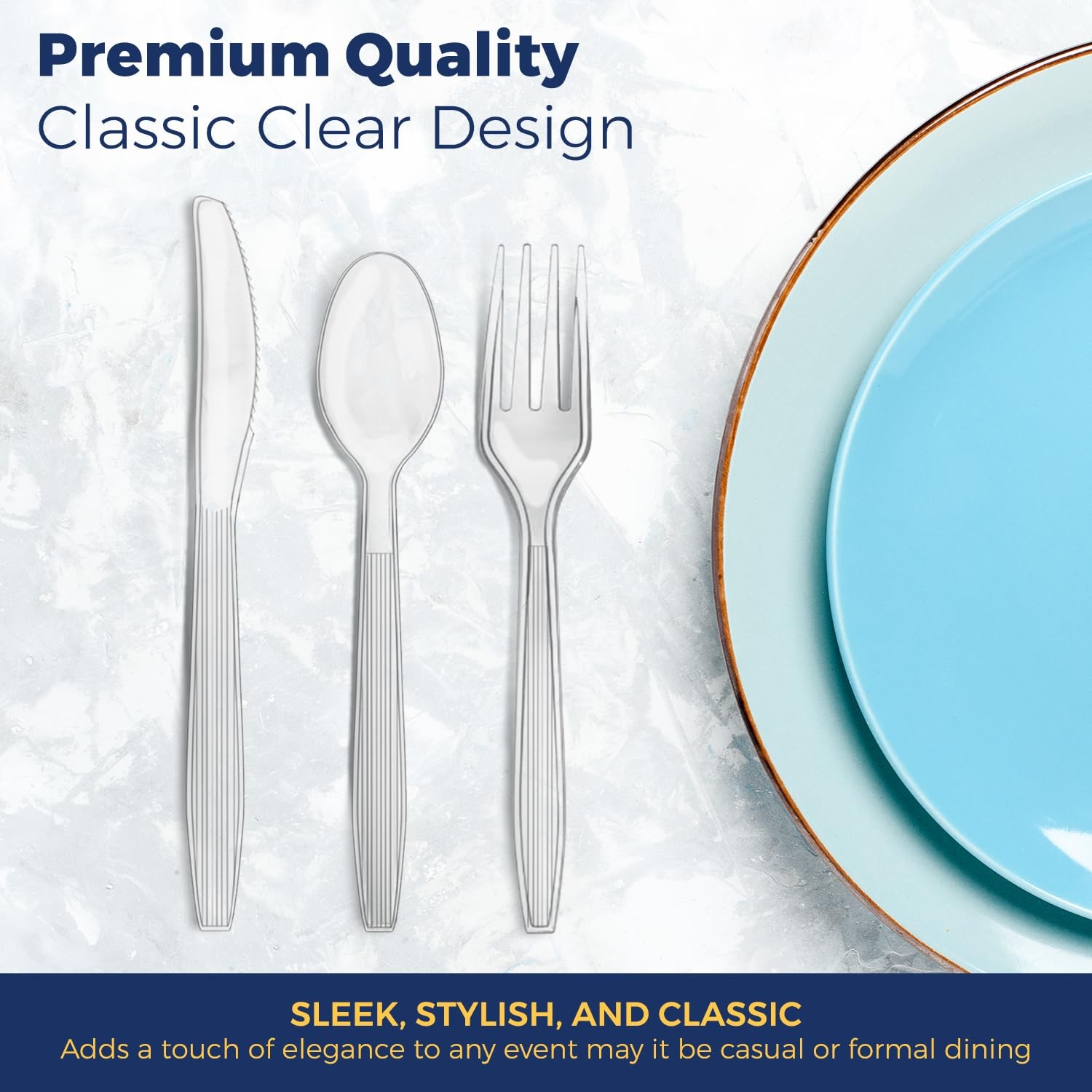 360 Count Extra Heavy Duty Plastic Silverware Set – Heat Resistant & BPA Free…
