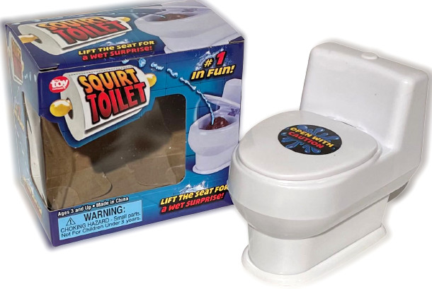 Funny SQUIRT TOILET Lift Seat Squirting Shoots Water Joke Prank Gag Gift Poop