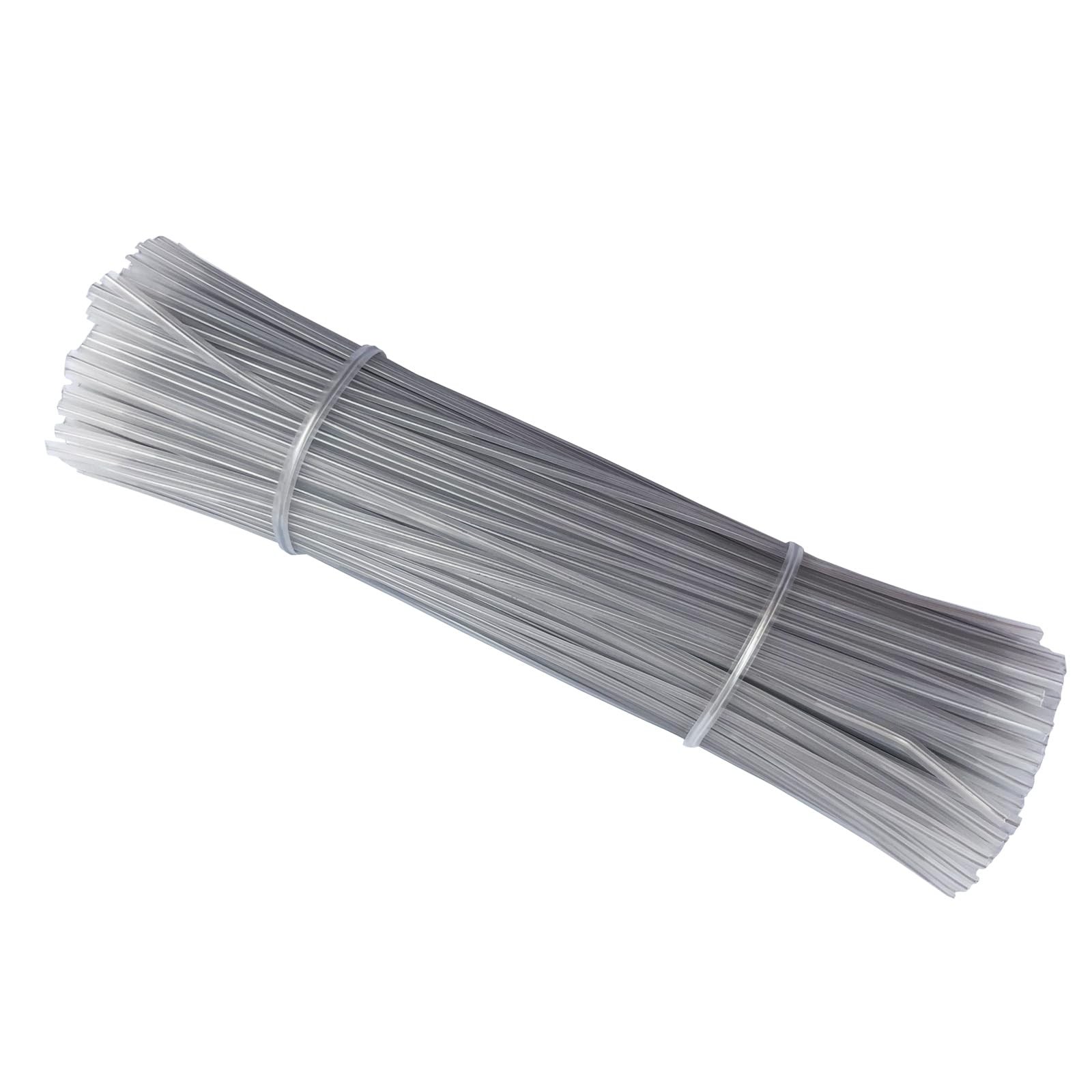500 Pack 6 Inch Clear Plastic Twist Ties – Reusable Twisty Ties for Cords, Ga
