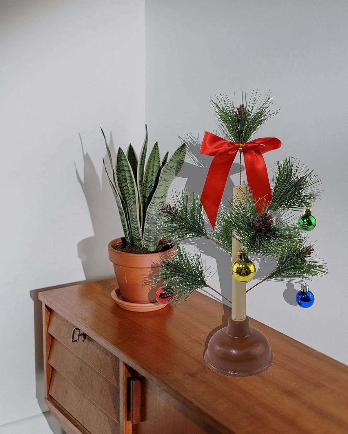 Christmas Tree Plunger Funny Gag Gift Hilarious Toilet Humor White Elephant Gift