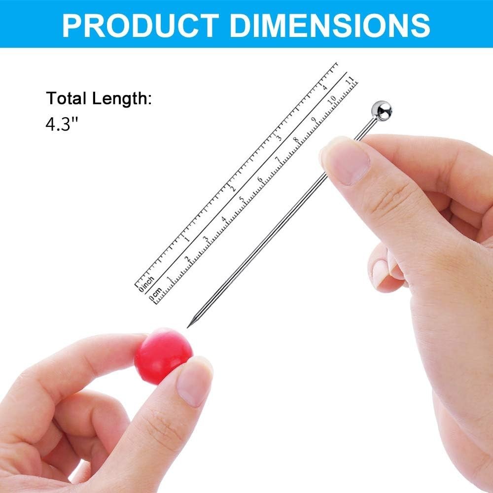15PCS Cocktail Picks for Drinks, Stainless Steel Cocktail Toothpicks, Reusabl…