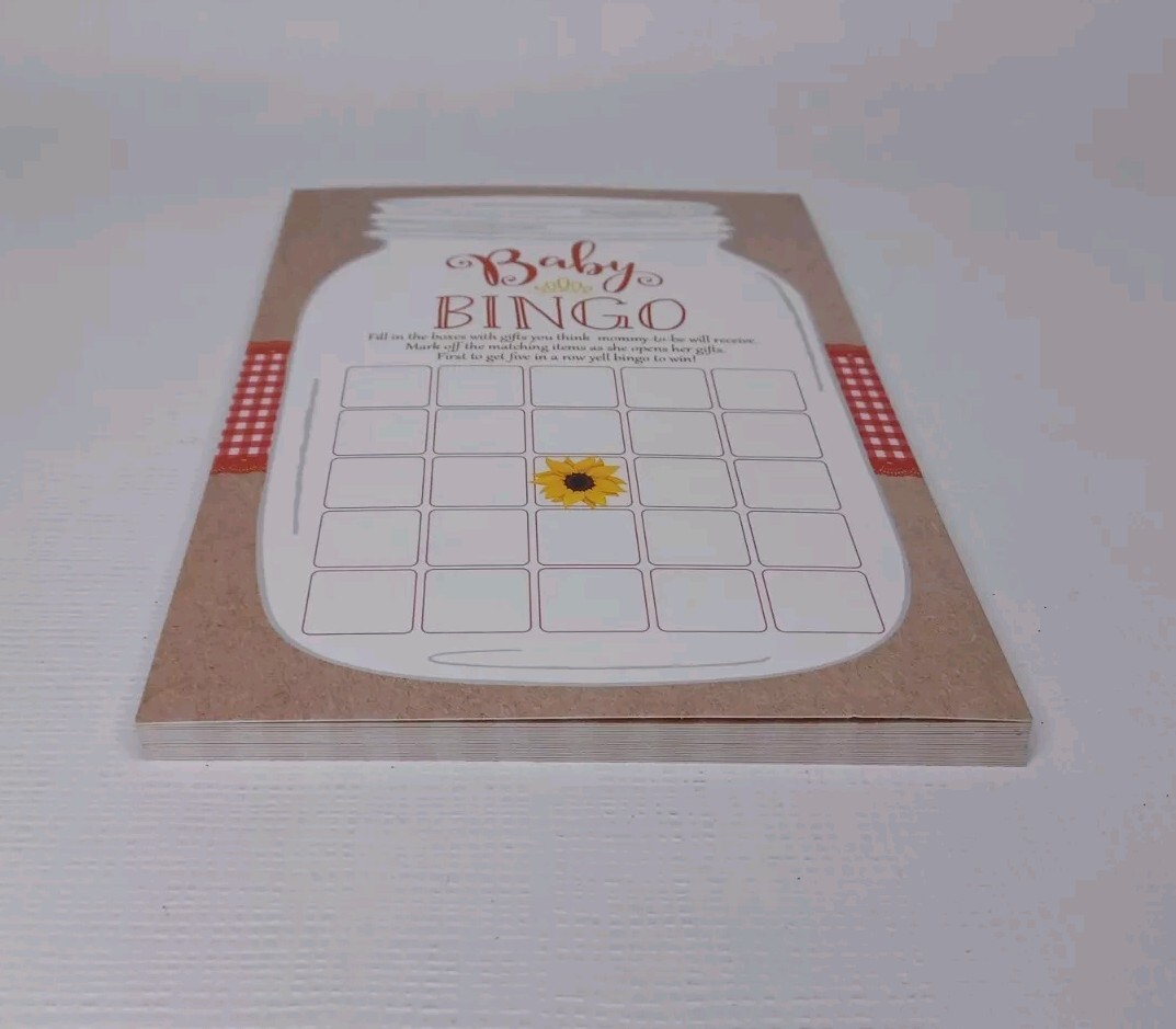Baby Shower Games Cardstock Double Sided Cards Two Games 20 Cards