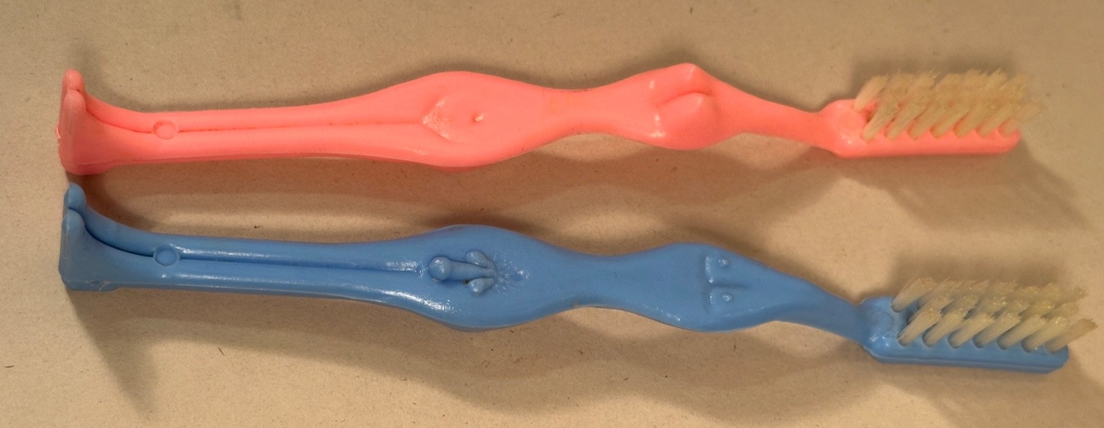 Novelty Man & Woman Toothbrushes, Vintage Adult Humor