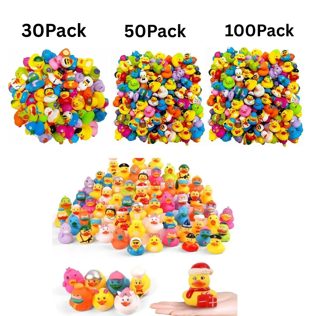 Rubber Ducks in Bulk, Assortment Duckies for Jeep Ducking Floater Duck Bath Toys